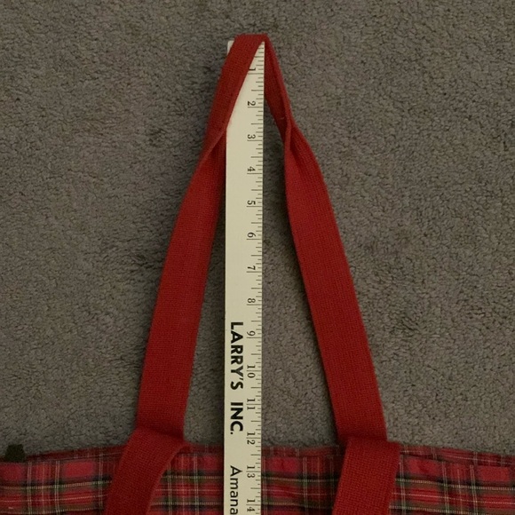 Walt Disney tote bag red multicolor checkered plaid Winnie the Pooh & friends - Picture 8 of 8